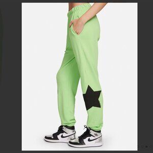 Lauren Moshi Chantria Love Star Sweatpants Bright Green